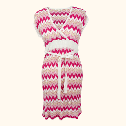 Moocci Zig Zag Crochet Beach Cover Up - Size S/M Moocci