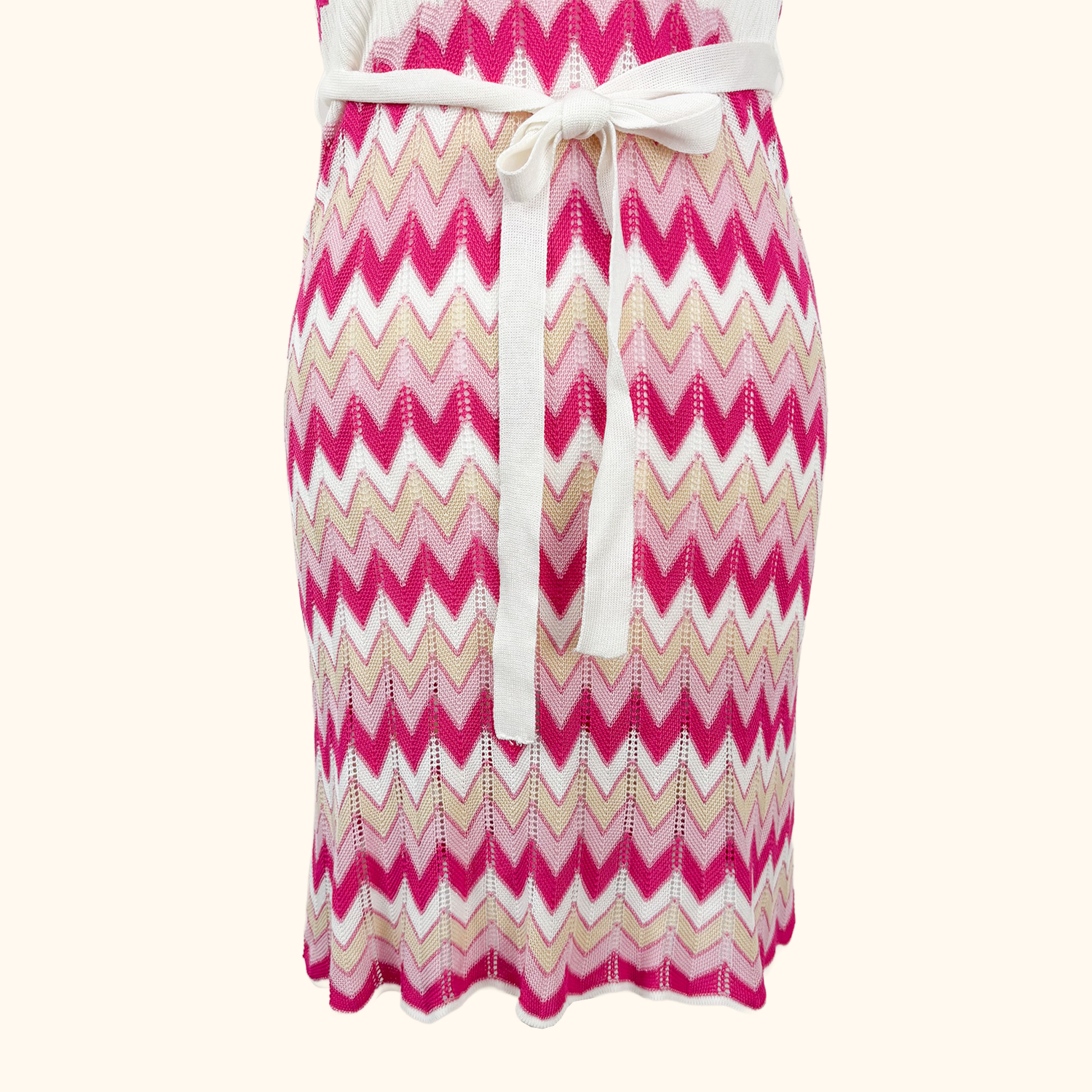 Moocci Zig Zag Crochet Beach Cover Up - Size S/M Moocci