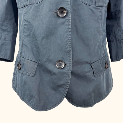 Nicole Fahri Navy Cotton Jacket - Size 12 Nicole Fahri