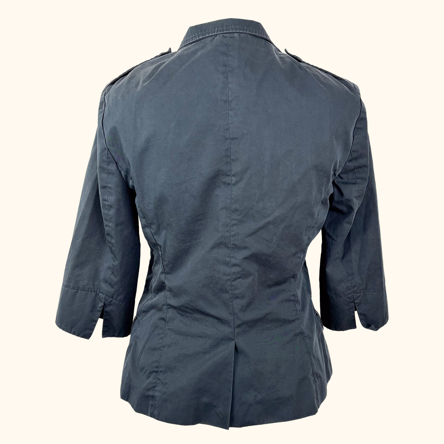 Nicole Fahri Navy Cotton Jacket - Size 12 Nicole Fahri