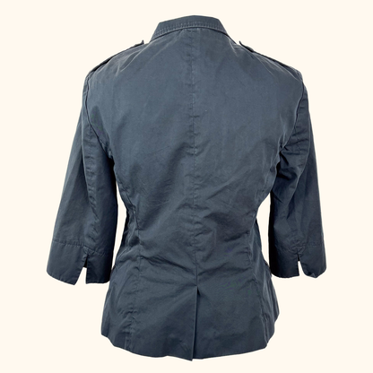 Nicole Fahri Navy Cotton Jacket - Size 12 Nicole Fahri