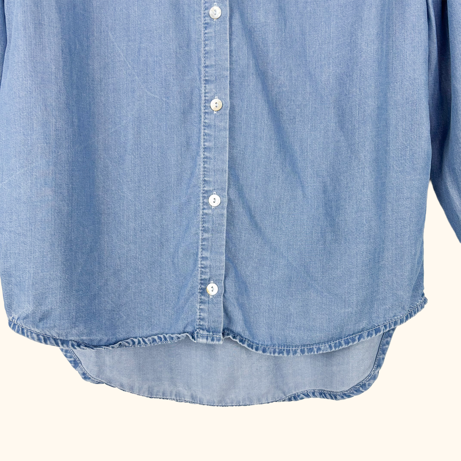 Phase Eight Blue Lyocell Shirt - Size 10 Phase Eight