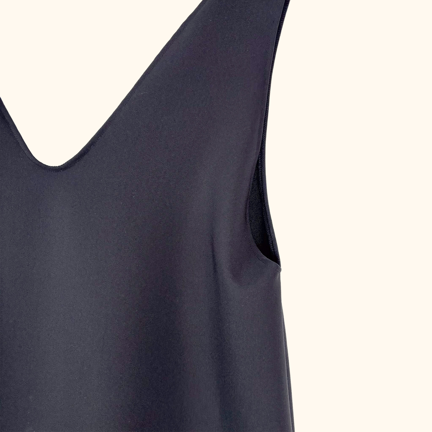 Italian Black V-Neck Mini Dress - Size Medium Sunshine Thrift