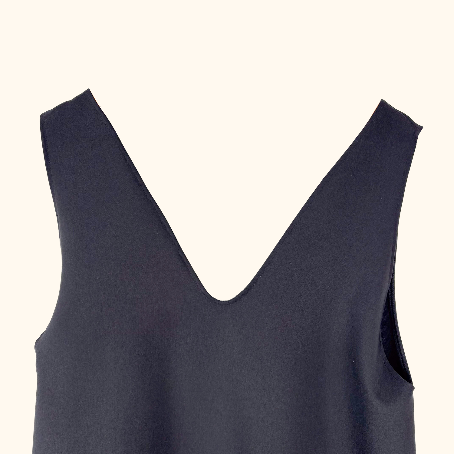 Italian Black V-Neck Mini Dress - Size Medium Sunshine Thrift