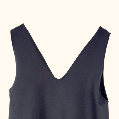 Italian Black V-Neck Mini Dress - Size Medium Sunshine Thrift