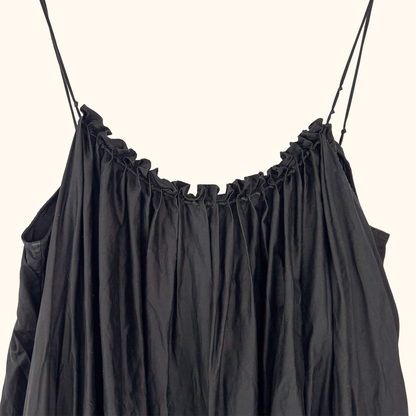 AJE Black Cotton Mini Swing Dress - Size 10 AJE