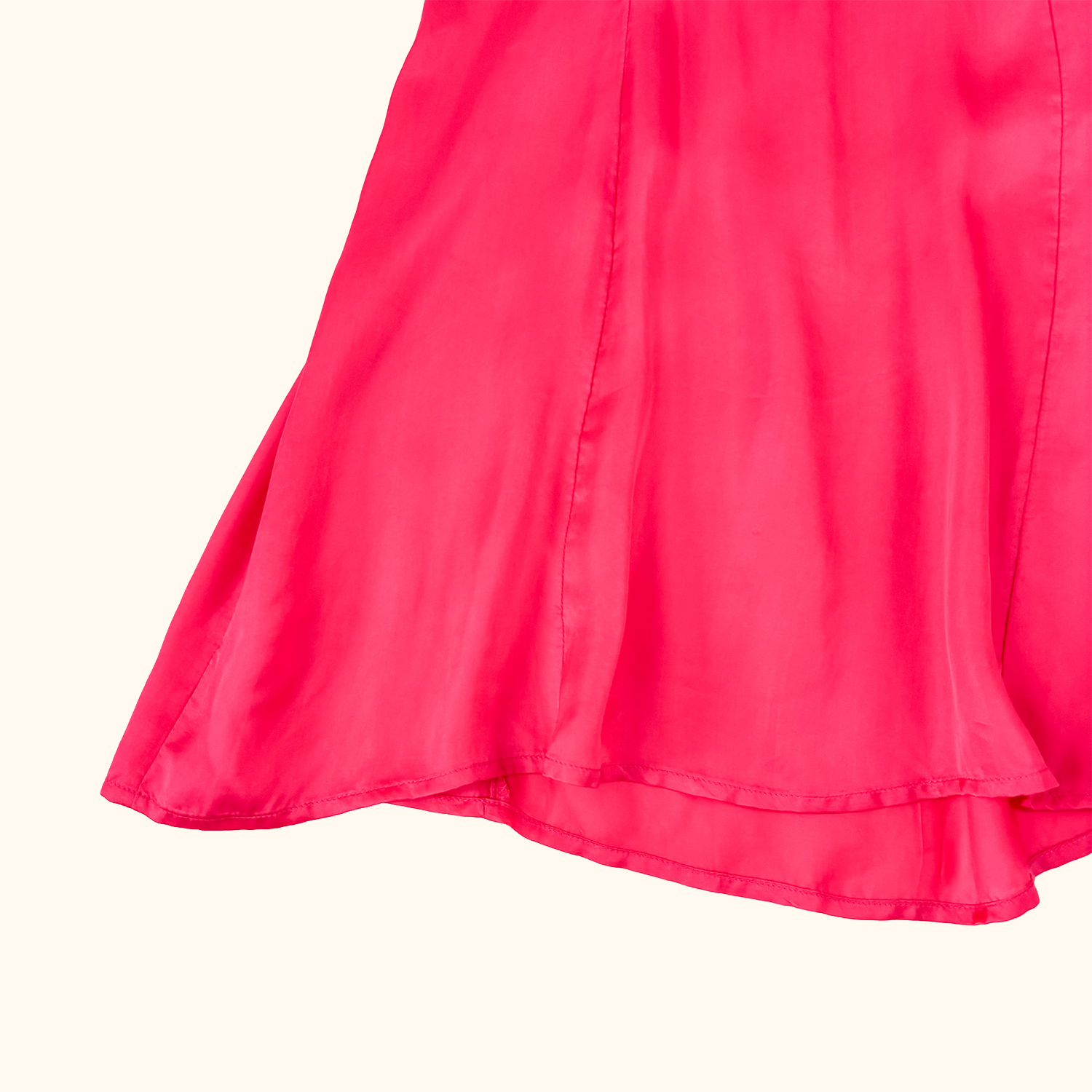 Urban Outfitters Hot Pink Satin Milkmaid Dress - Size Small Urban Outfitters
