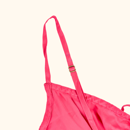 Urban Outfitters Hot Pink Satin Milkmaid Dress - Size Small Urban Outfitters