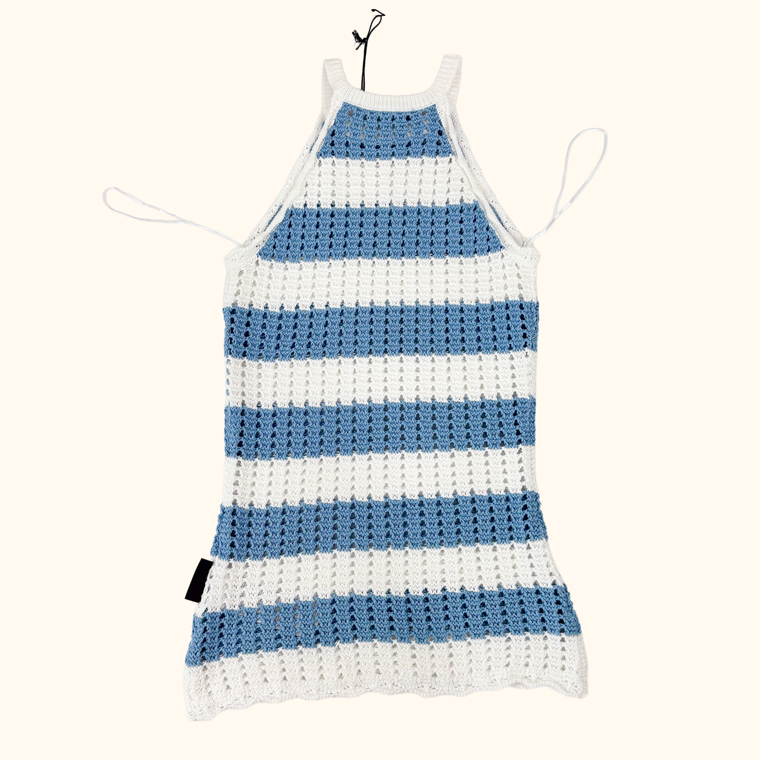 Karl Lagerfeld Striped Crochet Tank Top - Size Small Karl Lagerfeld