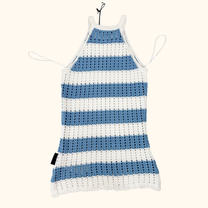 Karl Lagerfeld Striped Crochet Tank Top - Size Small Karl Lagerfeld