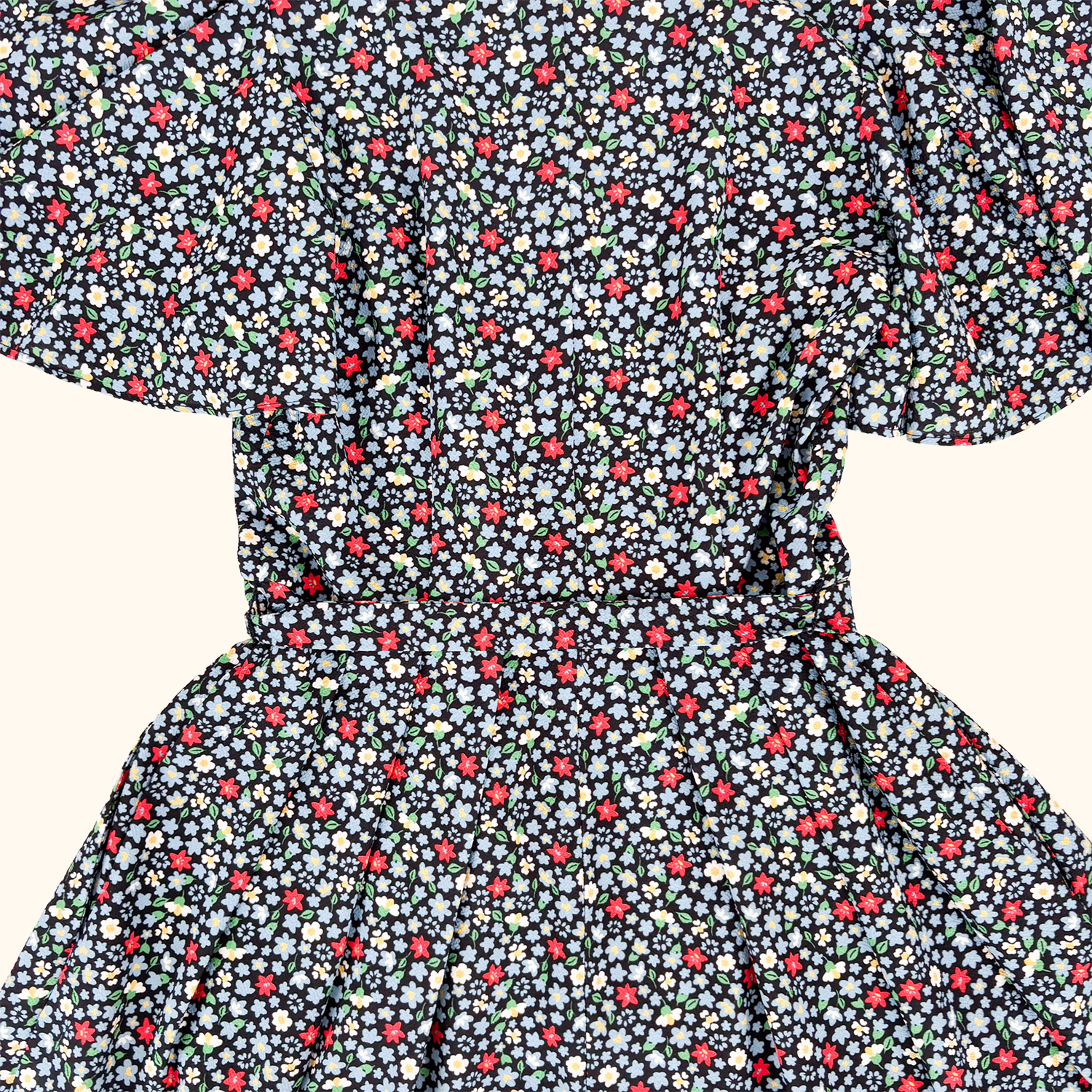 French Connection Navy Ditsy Floral Playsuit - Size 8 French Connection