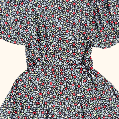 French Connection Navy Ditsy Floral Playsuit - Size 8 French Connection
