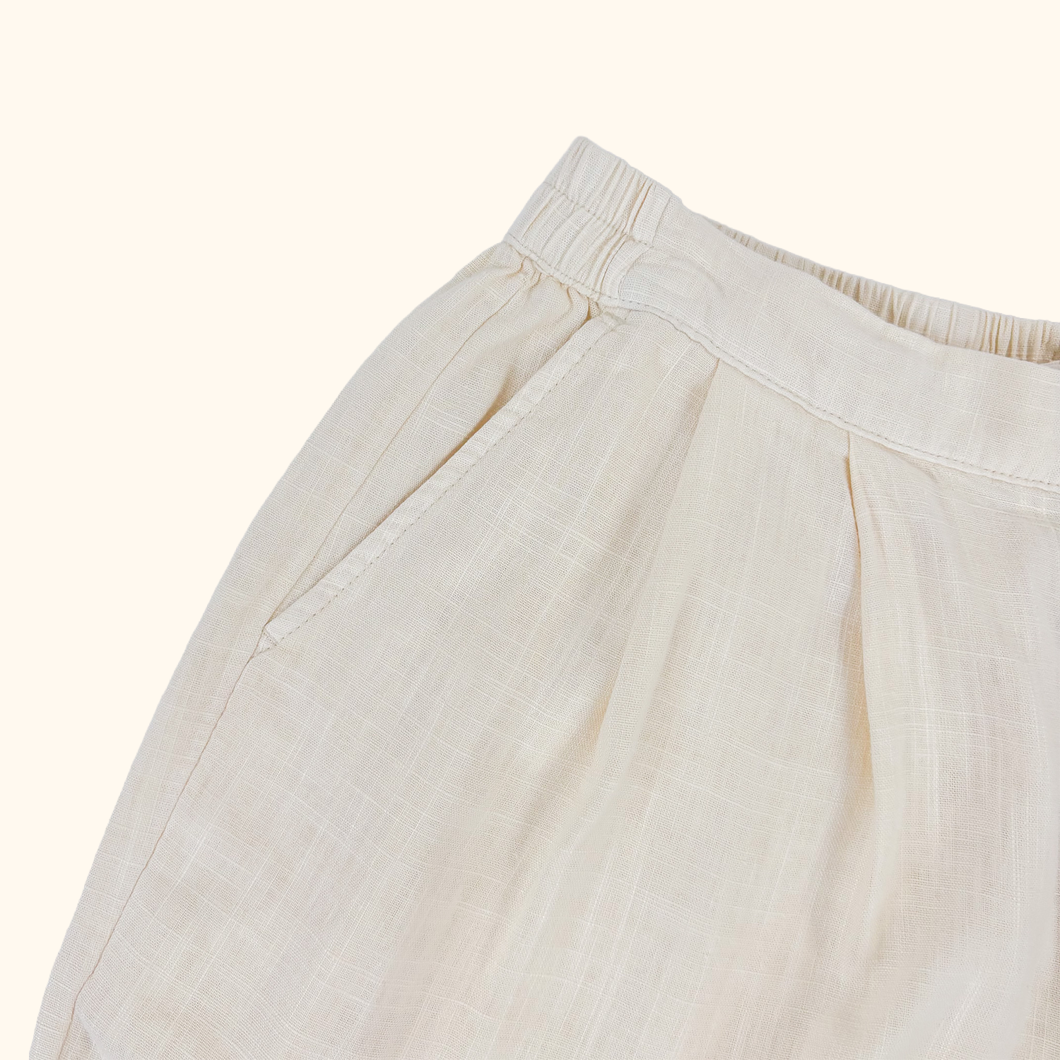 Next Cream Linen Blend Shorts - Size 10 Next