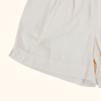Next Cream Linen Blend Shorts - Size 10 Next