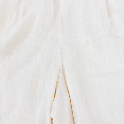 Next Cream Linen Blend Shorts - Size 10 Next