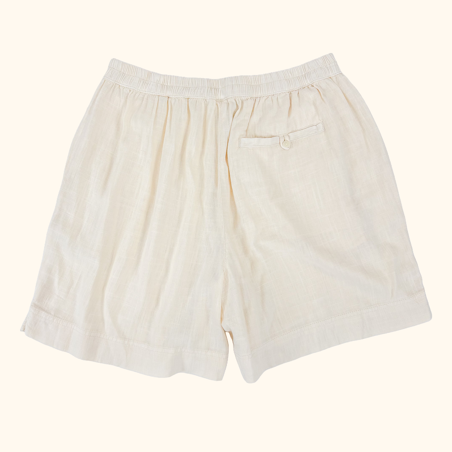 Next Cream Linen Blend Shorts - Size 10 Next