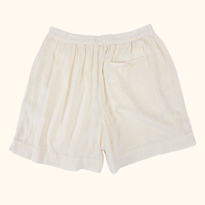Next Cream Linen Blend Shorts - Size 10 Next