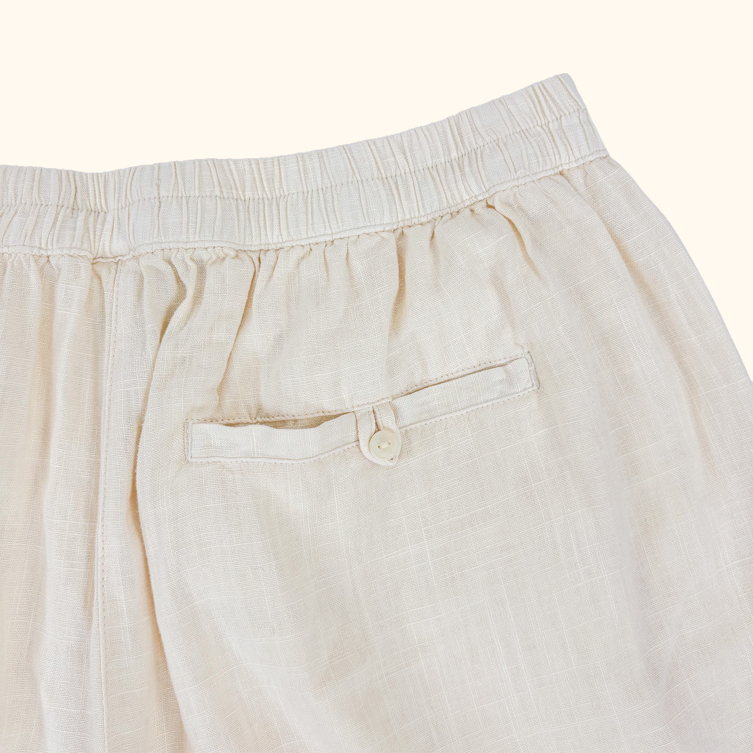 Next Cream Linen Blend Shorts - Size 10 Next