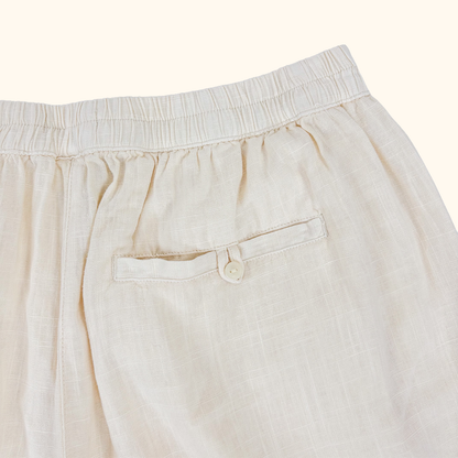 Next Cream Linen Blend Shorts - Size 10 Next