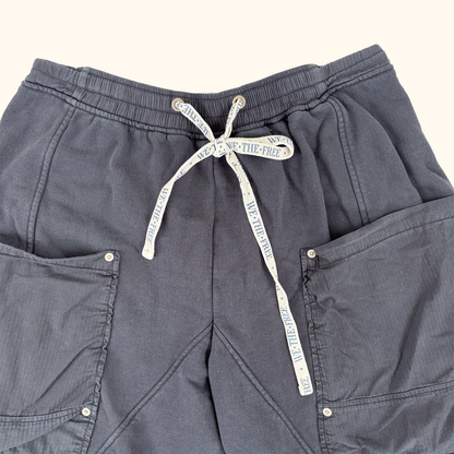 We Are The Free Navy Baggy Cargo Shorts - Size XL Free People