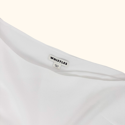 Whistles White One Shoulder Blouse - Size 12 Whistles