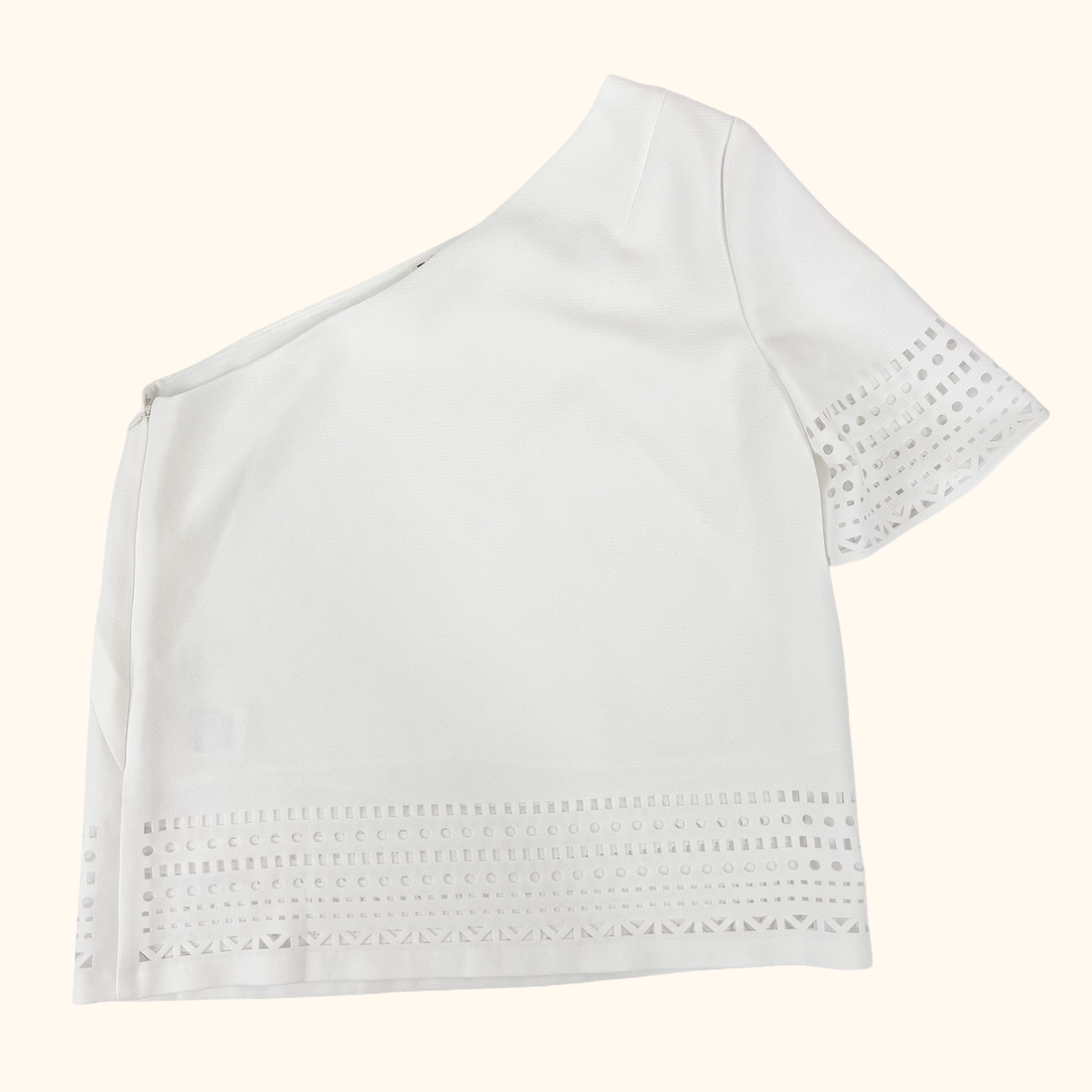 Whistles White One Shoulder Blouse - Size 12 Whistles