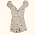 Ismeralda Linen Embroidered Playsuit Romper - Size XS Ismeralda
