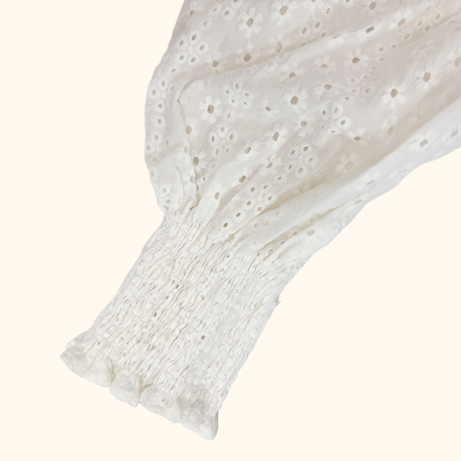Zara White Broderie Anglaise Crop Top - Size Small Zara