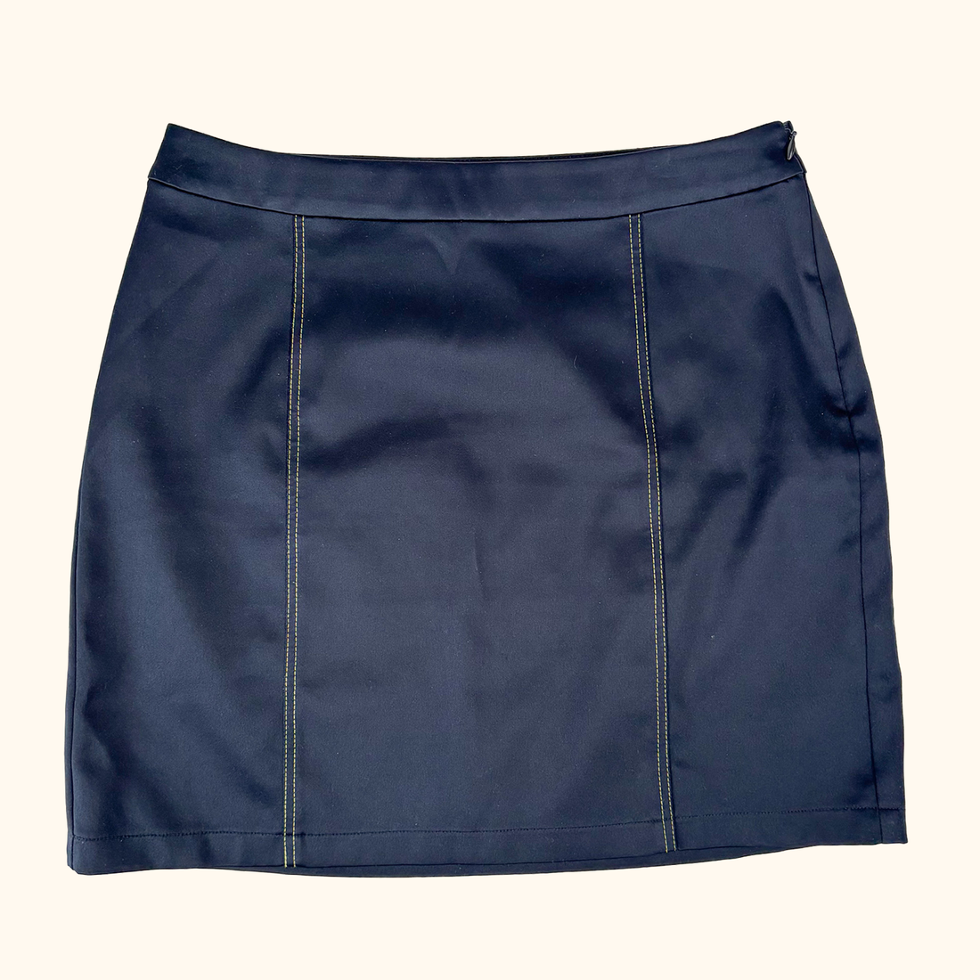 Samsoe Samsoe Navy Satin Mini Skirt - Size Medium Samsoe Samsoe