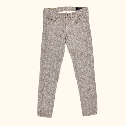 Allsaints Brown Paisley Print Jeans - Size 28 waist Allsaints