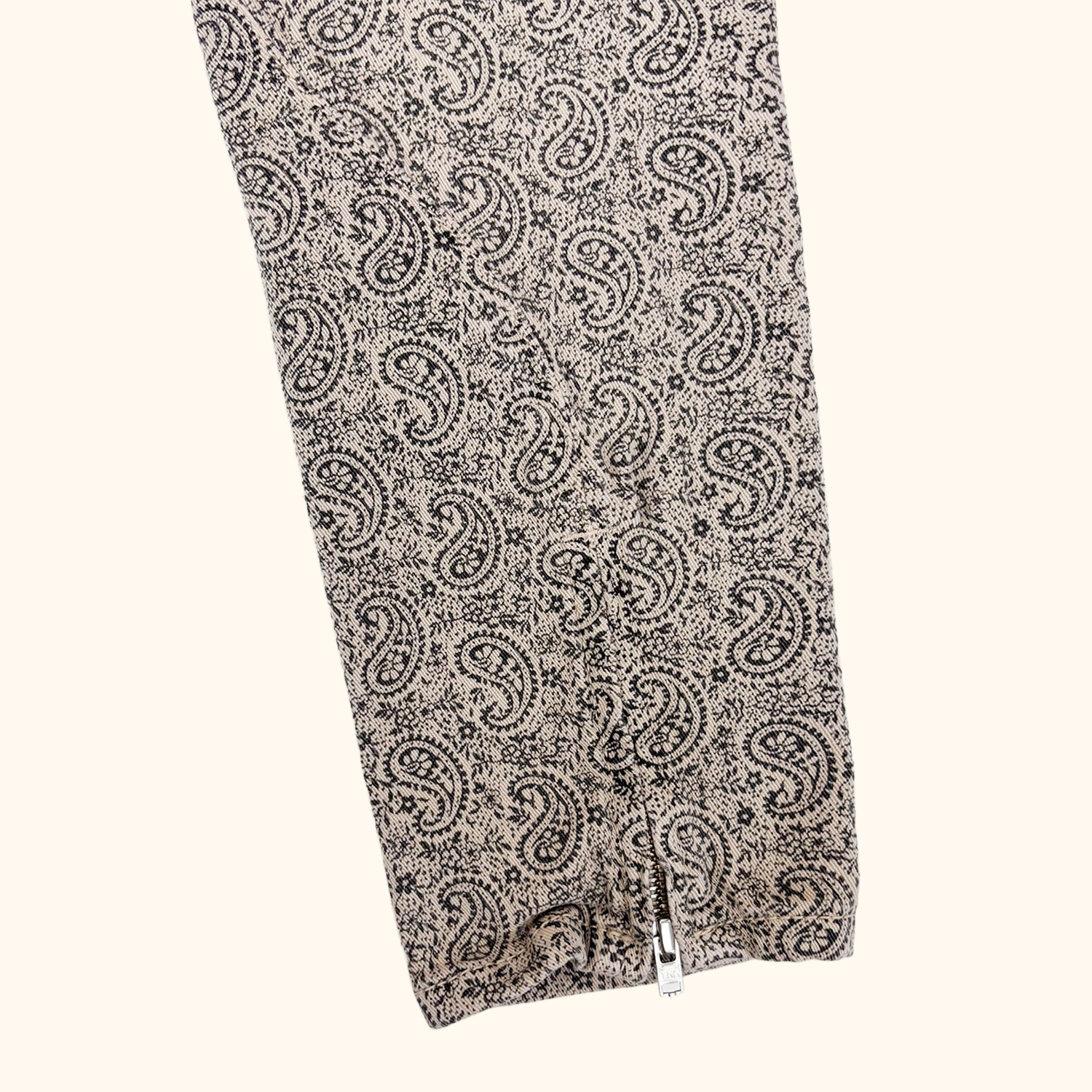 Allsaints Brown Paisley Print Jeans - Size 28 waist Allsaints