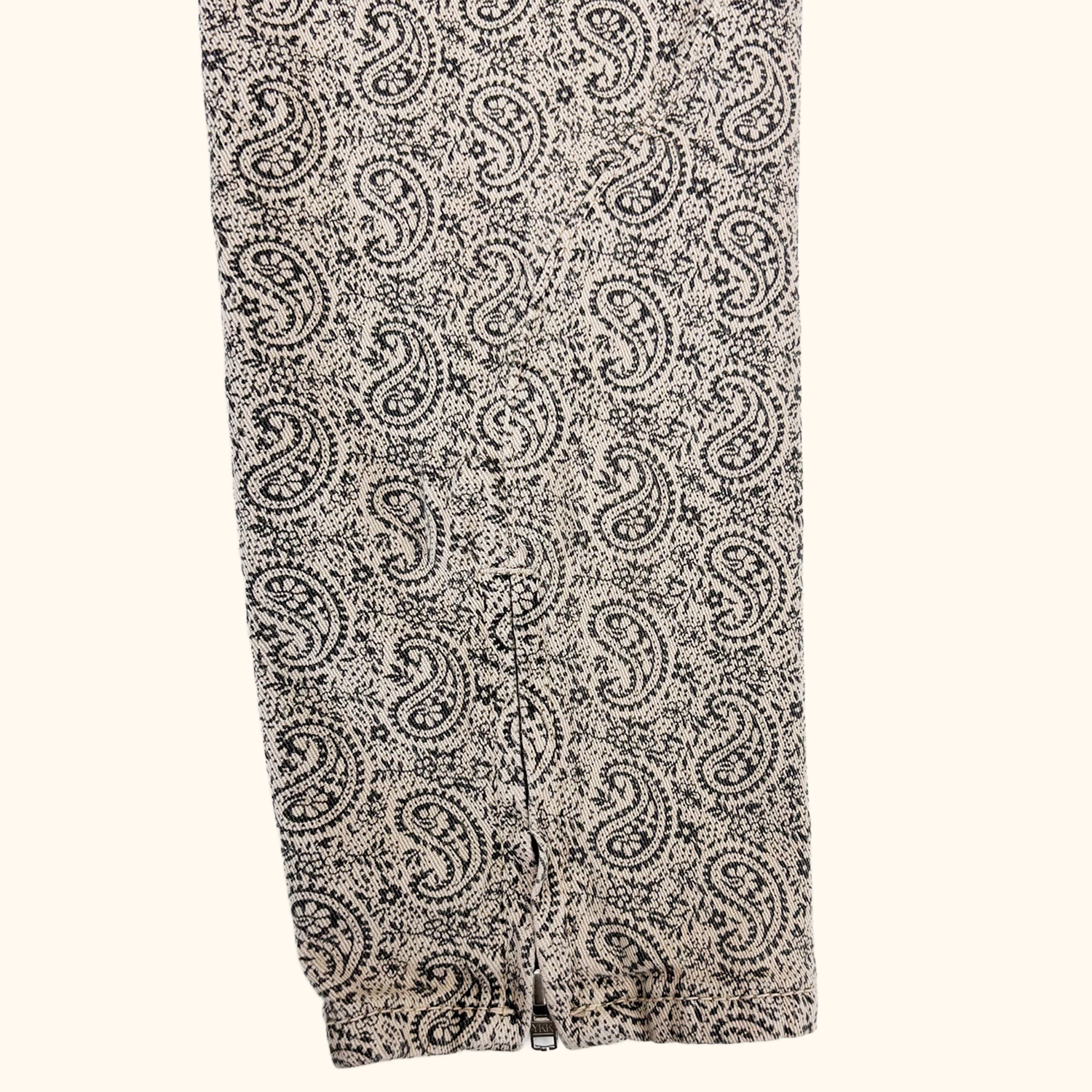 Allsaints Brown Paisley Print Jeans - Size 28 waist Allsaints