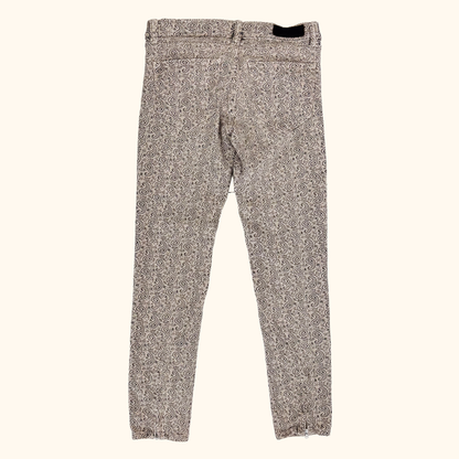 Allsaints Brown Paisley Print Jeans - Size 28 waist Allsaints