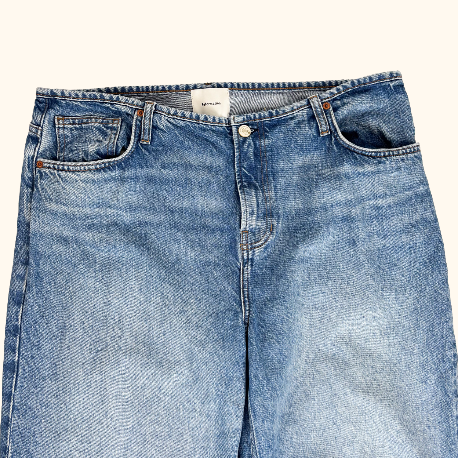 Reformation Cary Low Rise Slouch Wide Leg Jeans - Size 32inch Reformation