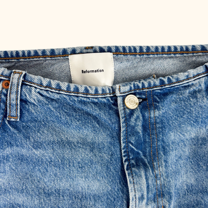 Reformation Cary Low Rise Slouch Wide Leg Jeans - Size 32inch Reformation