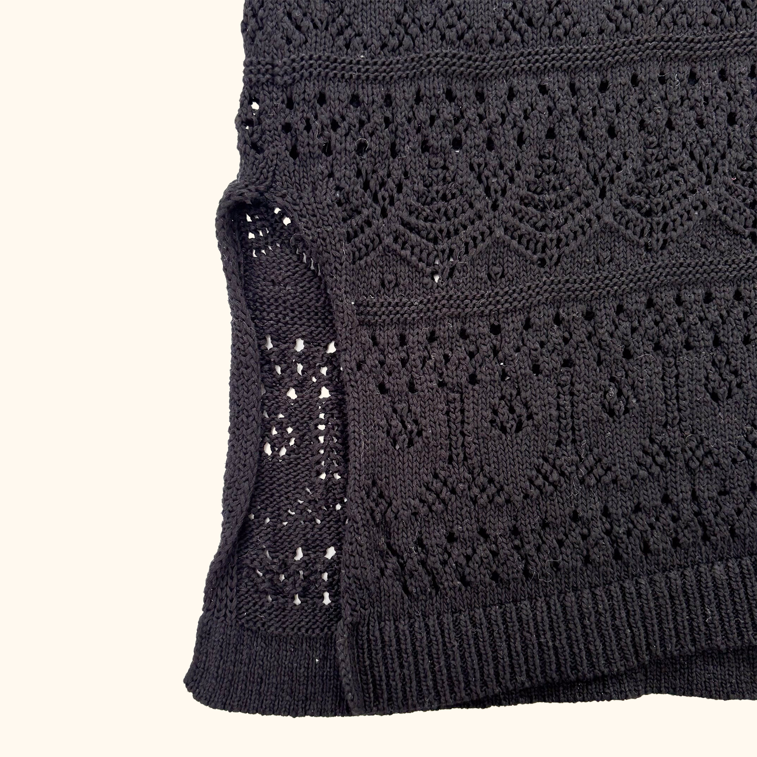 Whistles Black Crochet Top - Size Small Whistles