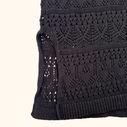 Whistles Black Crochet Top - Size Small Whistles