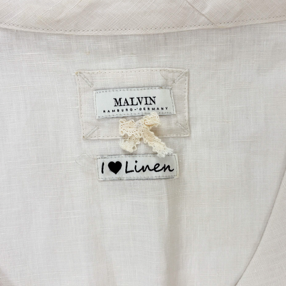 Malvin Linen Short Sleeve Slip Dress - Size Medium Malvin Hamburg