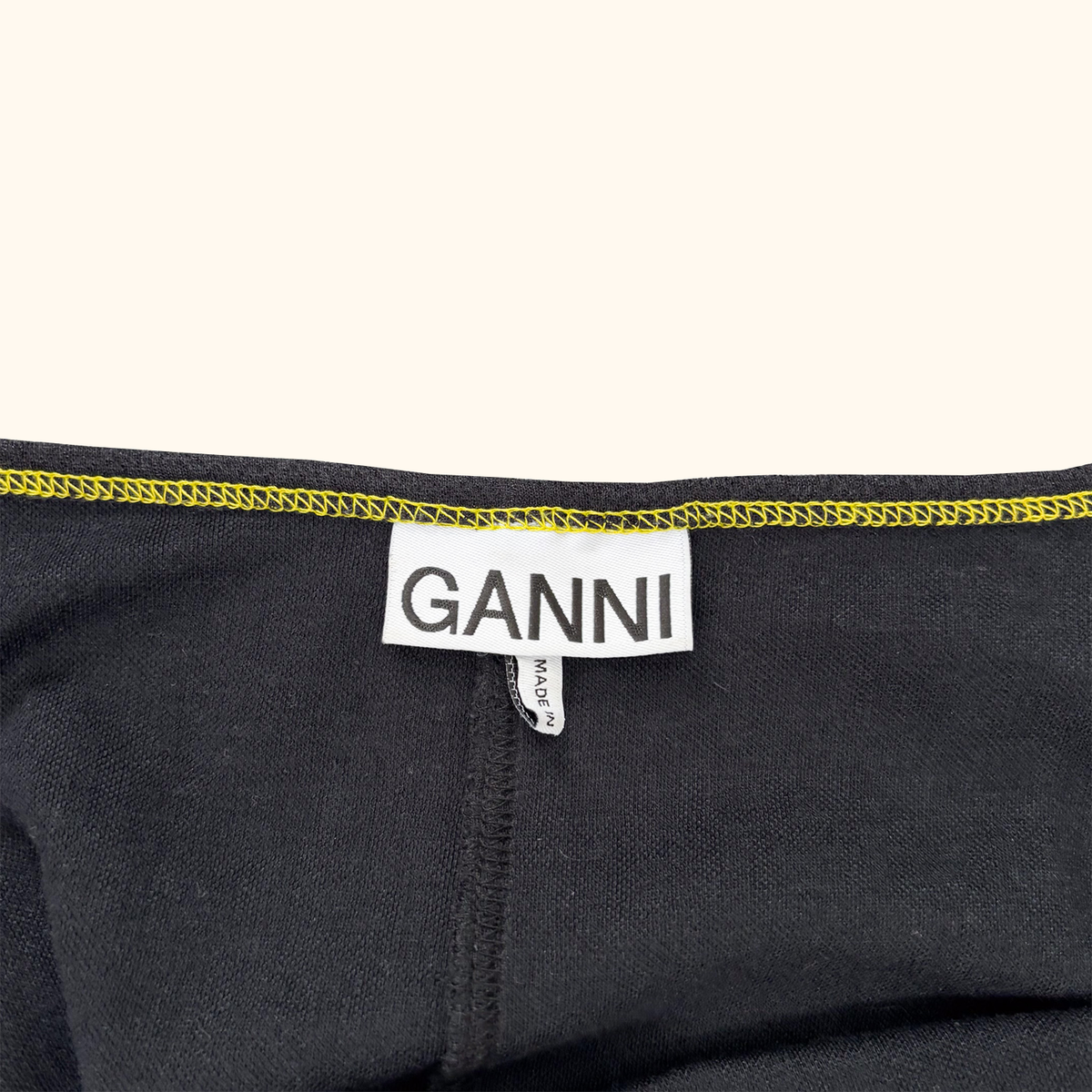 Ganni Black Contrast Stitch Maxi Dress - Size 10