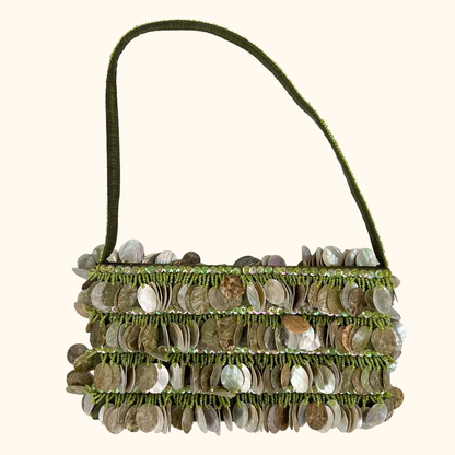 Green Capiz Shell Shoulder Bag Sunshine Thrift