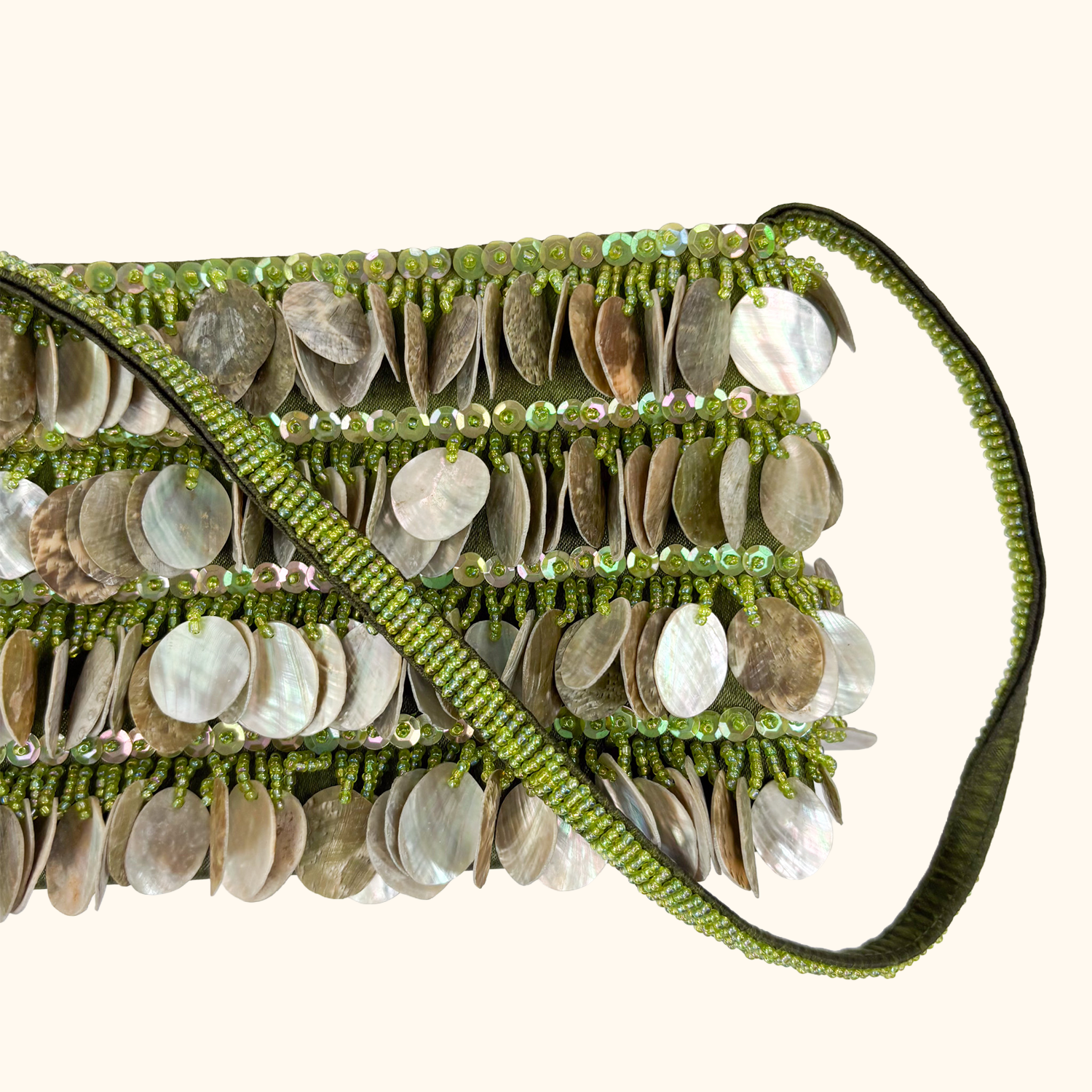 Green Capiz Shell Shoulder Bag Sunshine Thrift