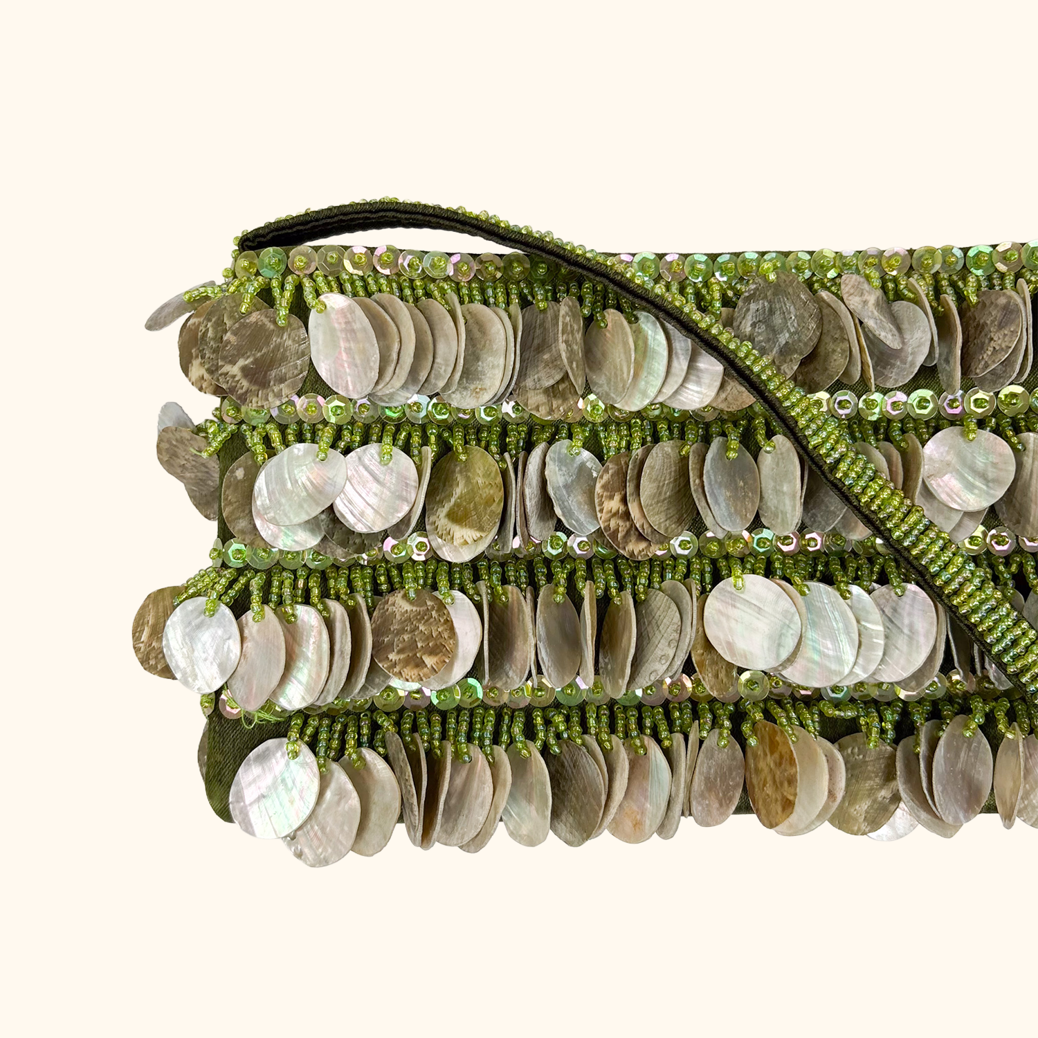 Green Capiz Shell Shoulder Bag Sunshine Thrift