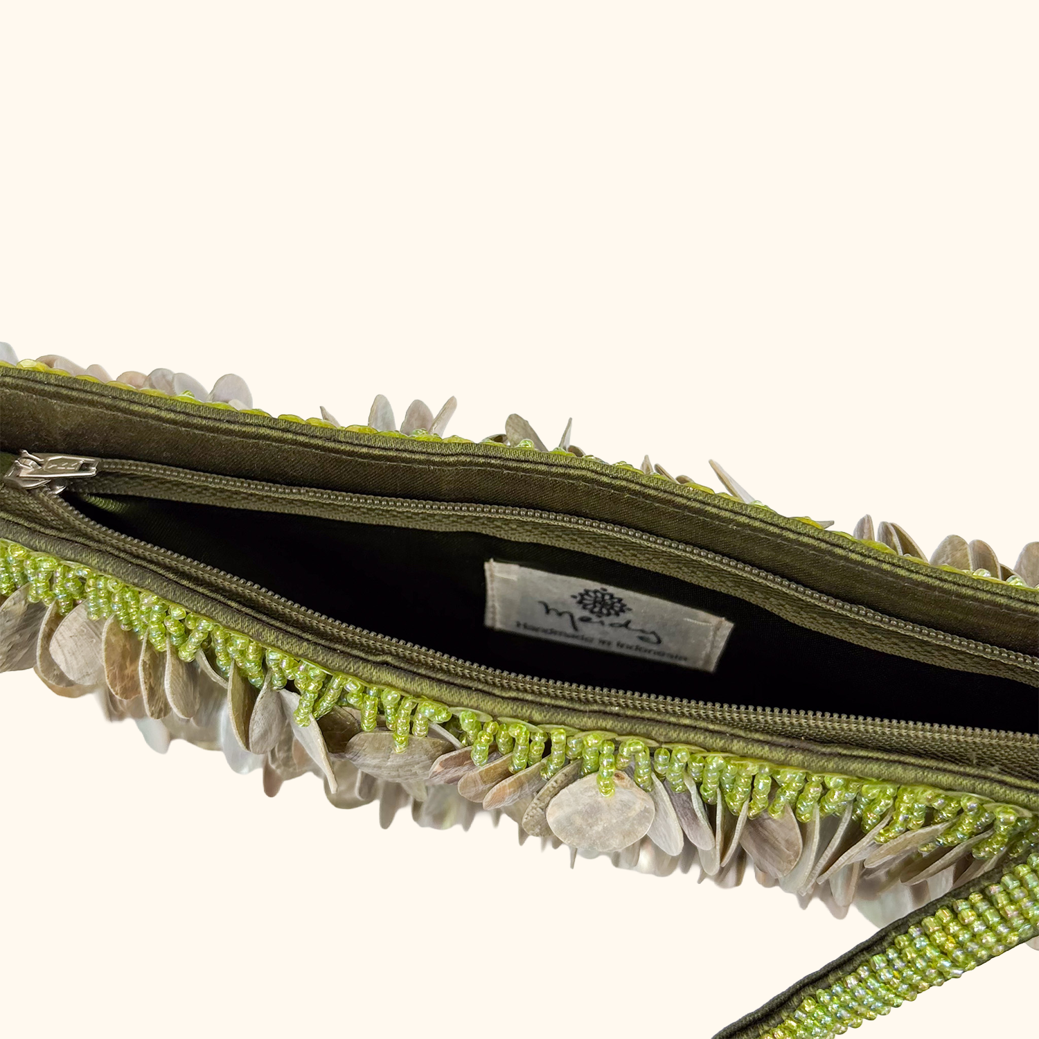 Green Capiz Shell Shoulder Bag Sunshine Thrift