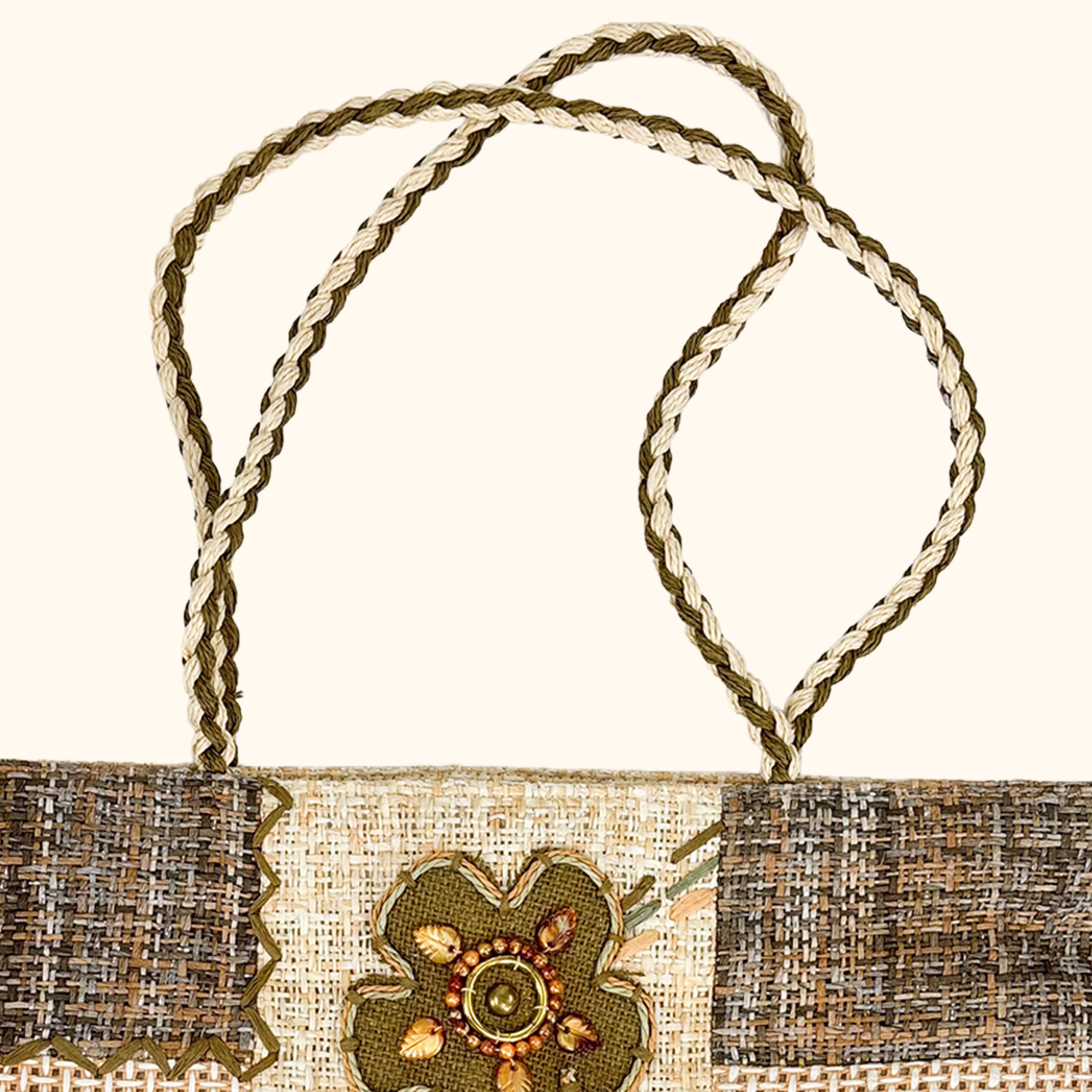 Boho Patchwork Jute Shopper Bag Sunshine Thrift