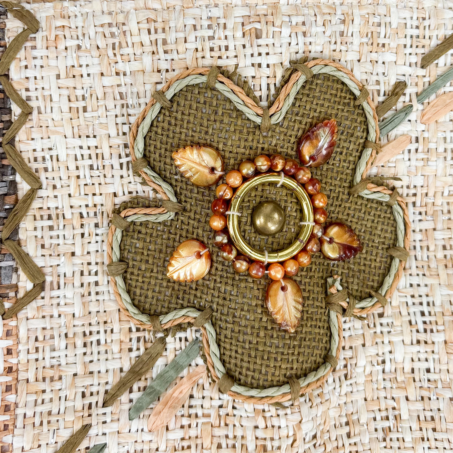 Boho Patchwork Jute Shopper Bag Sunshine Thrift