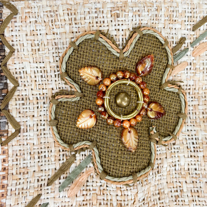Boho Patchwork Jute Shopper Bag Sunshine Thrift