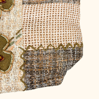 Boho Patchwork Jute Shopper Bag Sunshine Thrift