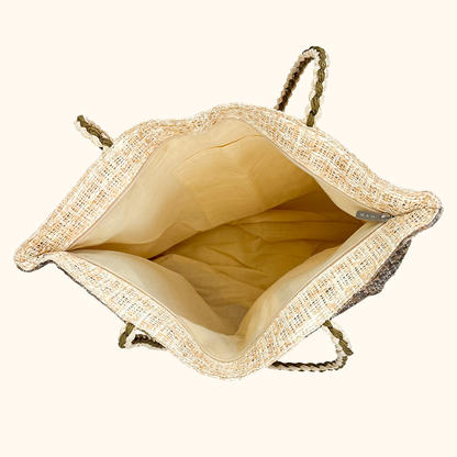 Boho Patchwork Jute Shopper Bag Sunshine Thrift