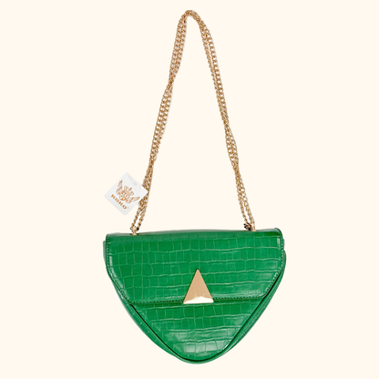 Koko Croc Green Triangle Bag Koko