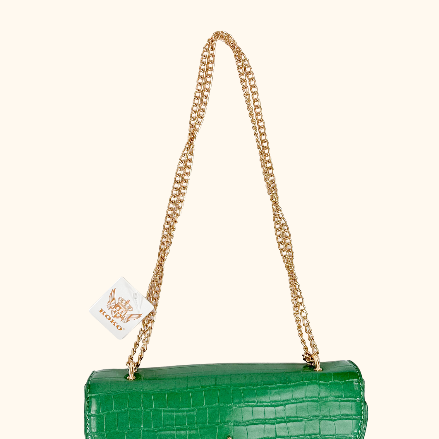 Koko Croc Green Triangle Bag Koko